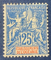 Etablissement Français De L'océanie YT N°17 Signé RP Neuf* - Unused Stamps