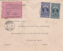 ETHIOPIE -1934 - Lettre Recommandée ADDIS-ABEBA  Pour PARIS (France )..beaux Timbres  Sur Lettre , Cachets - Ethiopia