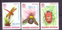 Indonesia 1970 MiNr. 682 - 684  Indonesien Insects 3v  MNH** 35,00 € - Autres & Non Classés