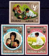 1971 Dubai 401-403 UNICEF 25 Years Of Helping Children 6,50 € - UNICEF