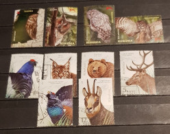 ROMANIA BIRDS-OWLS -WILD ANIMALS-BEARS 2 SETS CTO-USED - Usati