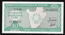 BURUNDI - 10 FRANCOS - Burundi