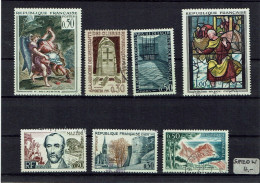 FRANCE - 1963 Y&T N° 1376 - 1377 - 1380 - 1381 - 1384 - 1389 - 1391 (0111) - Used Stamps