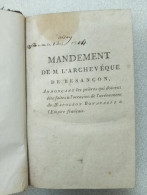Mandement-De M.L'Archevéque De Besançon - Autres & Non Classés