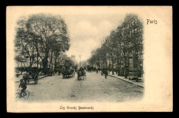 75 - PARIS - LES GRANDS BOULEVARDS - CARTE EN RELIEF - VOIR ETAT - Lotes Y Colecciones