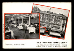 75 - PARIS 9EME - RESTAURANT RONCERAY, 10 BOULEVARD MONTMARTRE - Arrondissement: 09