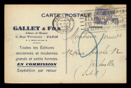 75 - PARIS 1ER - GALLET & FILS, EDITEURS DE MUSIQUE, 6 RUE VIVIENNE - CARTE DE SERVICE - Paris (01)