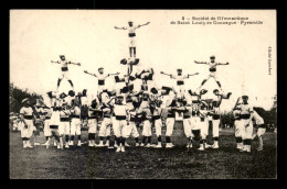 28 - CHATEAUNEUF-SUR-CHER - SOCIETE DE GYMNASTIQUE DE ST-LOUIS DE GONZAGUE - PYRAMIDE - Châteauneuf