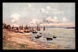 56 - PORT-LOUIS - TABLEAU D'EUGENE BOURGEOIS - LA MER DE GAVRES - Port Louis