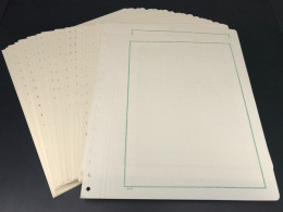 Kabe Blankoblätter Mit Grüner Randlinie Und Netzunterdruck, 50er Pack Neuwertig (VD711 - Blanco Pagina's