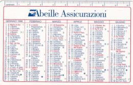 Calendarietto - Abeille Assicurazioni - Anno 1998 - Kleinformat : 1991-00