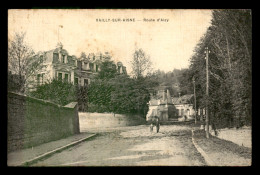 02 - VAILLY-SUR-AISNE - ROUTE D'AIZY - CARTE ANCIENNE TOILEE - Autres & Non Classés