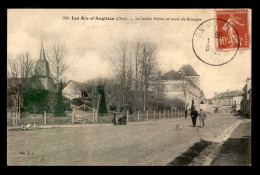 18 - LES AIX-D'ANGILLON - LE JARDIN PUBIC ET ROUTE DE BOURGES - Les Aix-d'Angillon