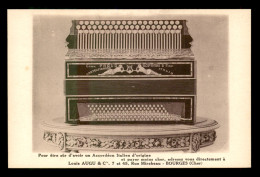 18 - BOURGES - ACCORDEONS ITALIENS, MAISON LOUIS AUGU ET CIE 7 ET 45 RUE MIREBEAU - MUSIQUE - INSTRUMENT - Bourges