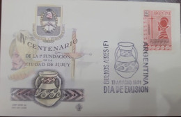 D)1961, ARGENTINA, FIRST DAY COVER, ISSUE, IV CENTENARY OF THE FOUNDATION OF THE CITY OF JUJUY, FDC - Autres & Non Classés