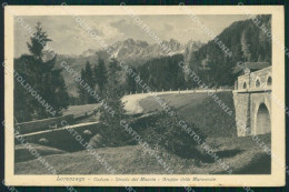 Belluno Lorenzago Cadore Gruppo Marmarole PIEGA Cartolina VK3794 - Belluno