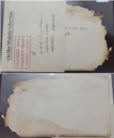 D)1954, SINGAPORE, CORRESPONDENCE RECOVERED FROM SINGAPORE PLANE CRASH, VF - Singapur (1959-...)