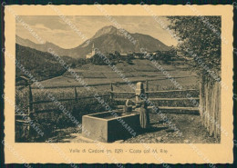 Belluno Valle Di Cadore Monte Rite Fontana Foto FG Cartolina VK4635 - Belluno