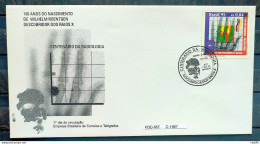Envelope FDC 657 1995 Wilhelm Roentgen Raio X Health Science CBC BA 2 - FDC