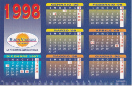 Calendarietto - Buon Viaggio - Network - Anno 1998 - Formato Piccolo : 1991-00