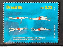 C 1977 Brazil Stamp World Swimming Championship 1995 Circulated 1 - Usati