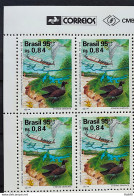 C 1964 Brazil Stamp Lubrapex Boat Bird Rio Tiete 1995 Block Of 4 Vignette Correios - Nuevos