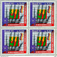 C 1967 Brazil Stamp Radiology Wilhlem Conrad Roentgen X Ray 1995 Block Of 4 - Nuevos