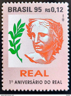 C 1949 Brazil Stamp Anniversary Of The Real Economy Coin 1995 - Ungebraucht