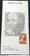 Brochure Brazil Edital 1995 12th Anniversary Of Real Economy Without Stamp - Briefe U. Dokumente