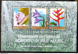 B 100 Brazil Stamp Landscape Artist Roberto Burle Marx Singapore Flower 1995 - Ungebraucht