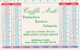 Calendarietto - Caffè Asti - Serravalle Sesia- Anno 1998 - Formato Piccolo : 1991-00