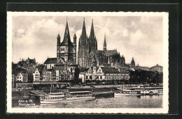 AK Köln, Rheinpartie, Blick Zum Dom  - Koeln