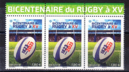 2023 - Haut - Titrée - BANDE De 3 Ex à 1.80 € L'unité  " BICENTENAIRE Du RUGBY à XV - 1823.2023 "-neuf** - Unused Stamps