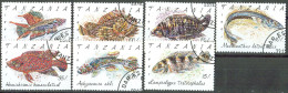 Tanzania, 1992, Scott #816-822, Fish, , Full Set, CTONH With Gum - Peces