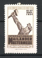 Reklamemarke Mailand, Internationale Mustermesse 1934, Gott Mit Beil  - Cinderellas