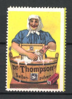 Reklamemarke Dr. Thompson's Seifenpulfer, Hausfrau Am Waschfass  - Cinderellas