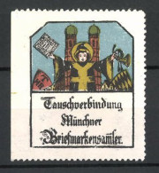 Reklamemarke Tauschverbindung Münchner Briefmarkensammler, Münchner Kind Vor Der Frauenkirche  - Cinderellas