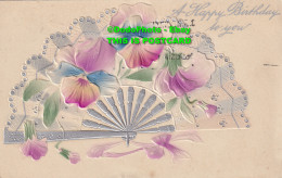 R409298 A Happy Birthday To You. Hand Fan From Flowers. Wildt And Kray. Series. - World