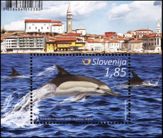 SLOVENIA - 2016 - SOUVENIR SHEET MNH ** - Short-Beaked Common Dolphin - Slowenien