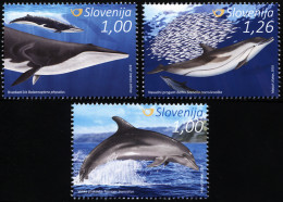 SLOVENIA - 2016 - SET OF 3 STAMPS MNH ** - Dolphins And Whales - Slowenien