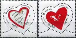 FRANCE - 2023 - SET OF 2 STAMPS MNH ** - Hearts - Valentine's Day - Nuevos