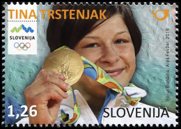 SLOVENIA - 2016 - STAMP MNH ** - Slovene Olympic Medals – Tina Trstenjak - Slovénie