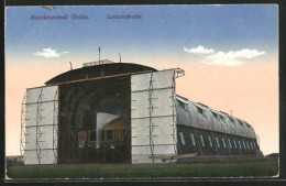 AK Gotha, Luftschiffhafen, Ansicht Der Geöffneten Halle  - Zeppeline