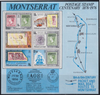 F-EX44066 MONTSERRAT MNH 1976 POSTAGE STAMPS CENTENARY SHIP POSTAL HISTORY.  - Montserrat