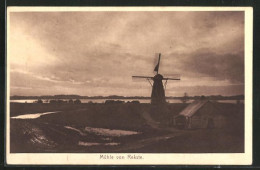 AK Rekste, Windmühle Im Abenddämmer  - Letland