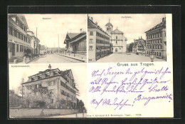 AK Trogen, Bahnhof, Dorfplatz Und Kinderkuranstalt  - Trogen
