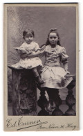 Fotografie Ed. Turner, Huy, Rue Neuve, 26, Portrait Kleines Mädchen Und Kleinkind In Hübscher Kleidung  - Anonieme Personen