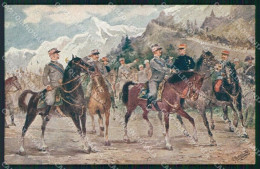 WW1 WWI Propaganda Joffre Savoia Horses Militari Cartolina Postcard XF8750 - Altri & Non Classificati