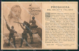 Militari Propaganda WWI Preghiera Del Soldato Italiano Cartolina XF0538 - Altri & Non Classificati