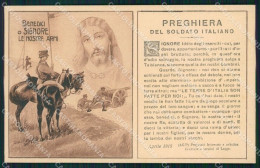 Militari Propaganda WWI Preghiera Soldato Italiano Artiglieria Cartolina XF0713 - Altri & Non Classificati